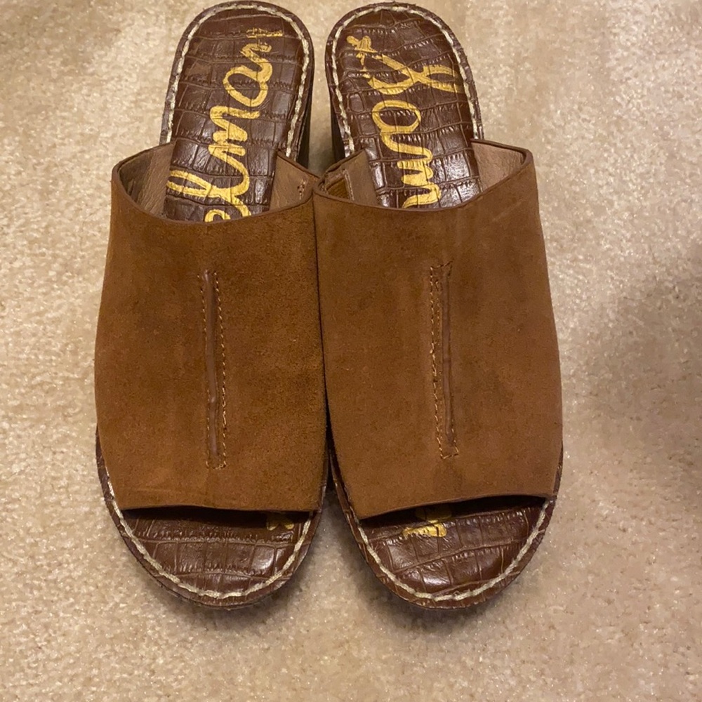 Sam Edelman slip on cork wedges